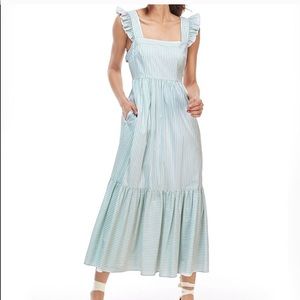 Gal Meets Glam Jasmine Dress Green Stripe 2 petite